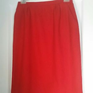 Patrick Shea Vintage Red Skirt Size 14